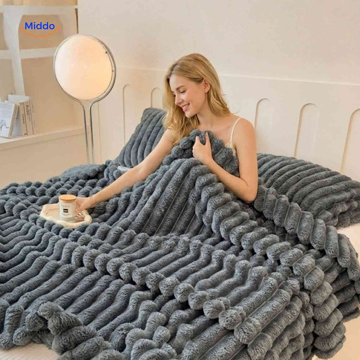 Fluffina warm plush blanket for cozy lounging