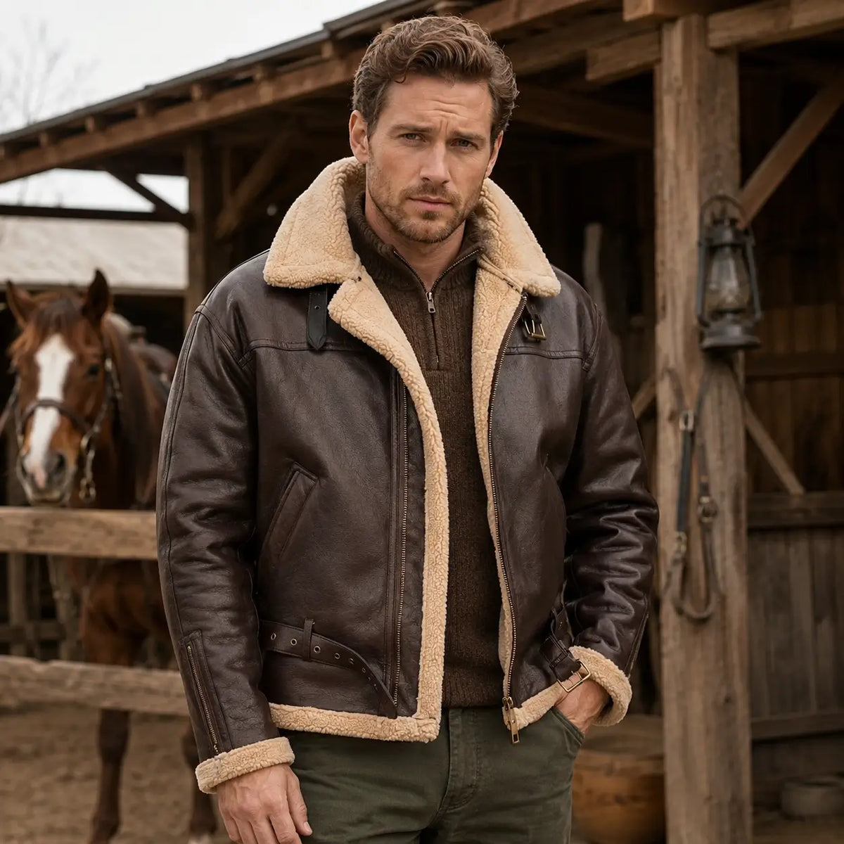 brown Furvello Jacket product view image 1