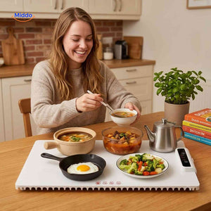 HeatFold large warming mat for multiple dishes