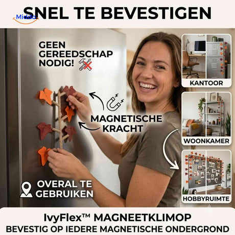 IvyFlex magnetic ivy for quick attachment
