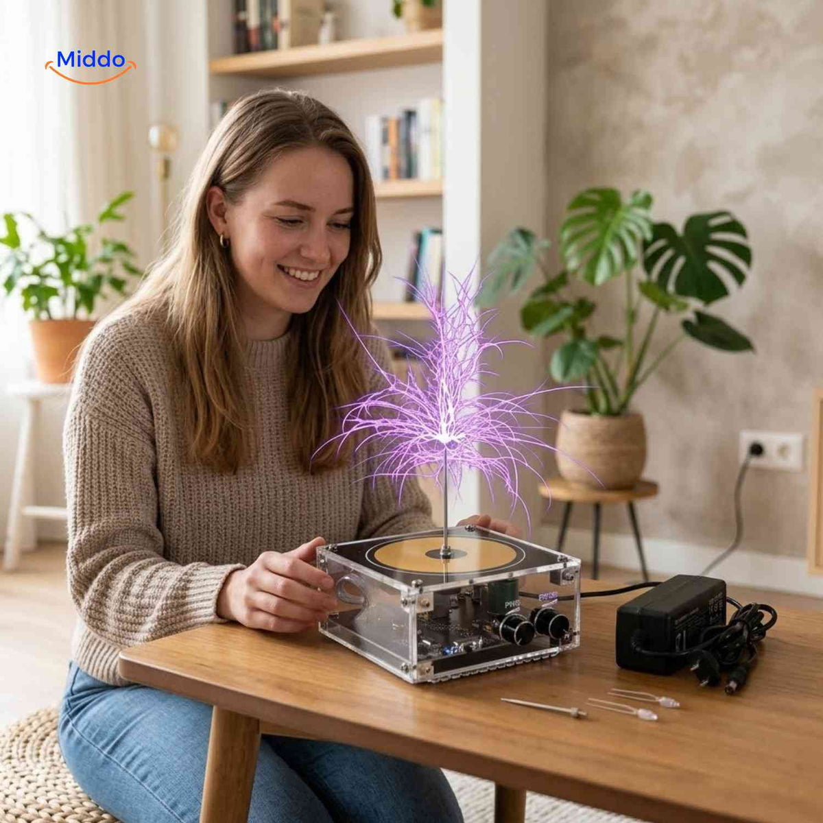 PlasmaTune Tesla coil wireless energy demonstration