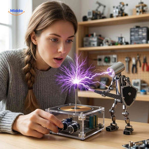 PlasmaTune Tesla coil frequency control demonstration