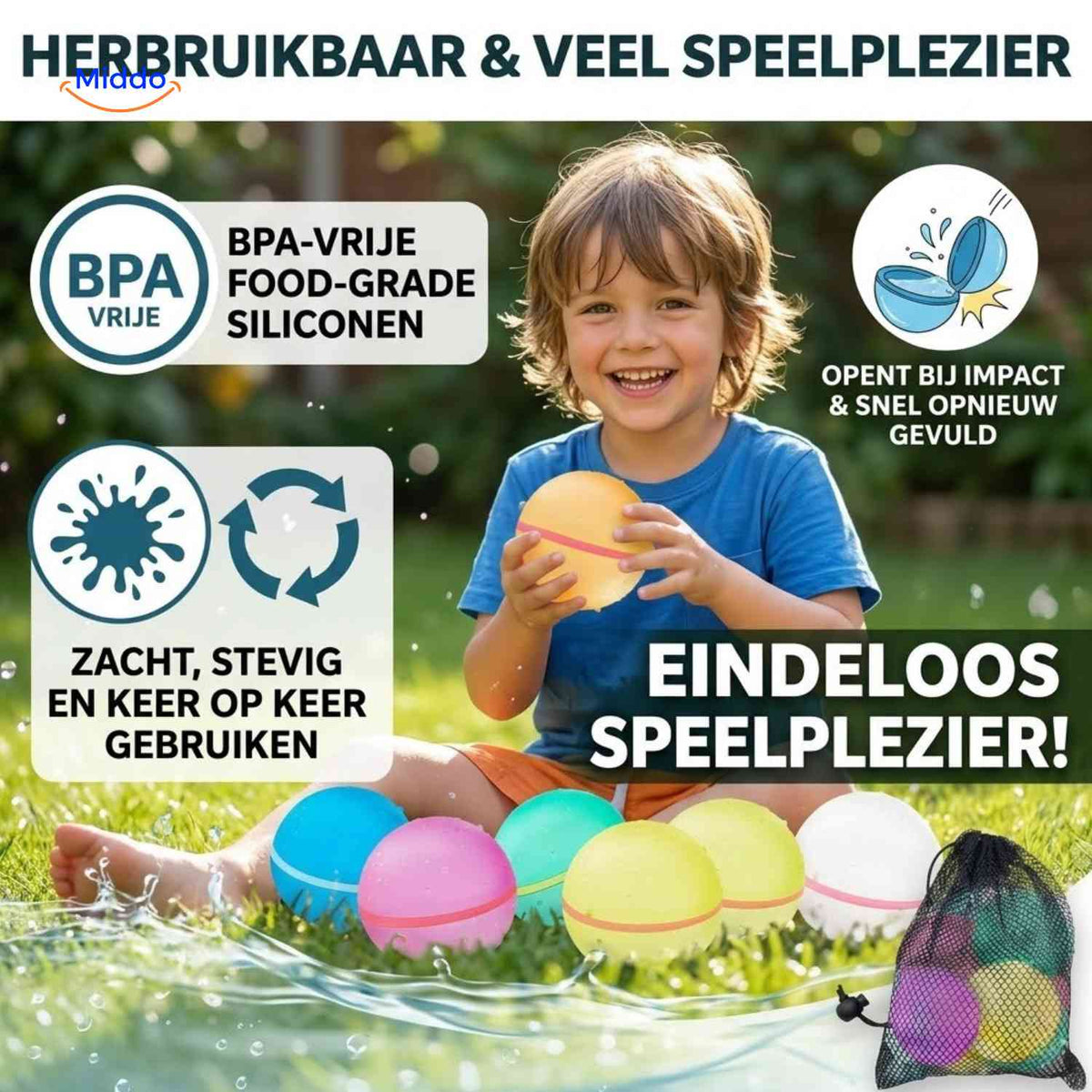 Splashora colorful silicone water balloon set