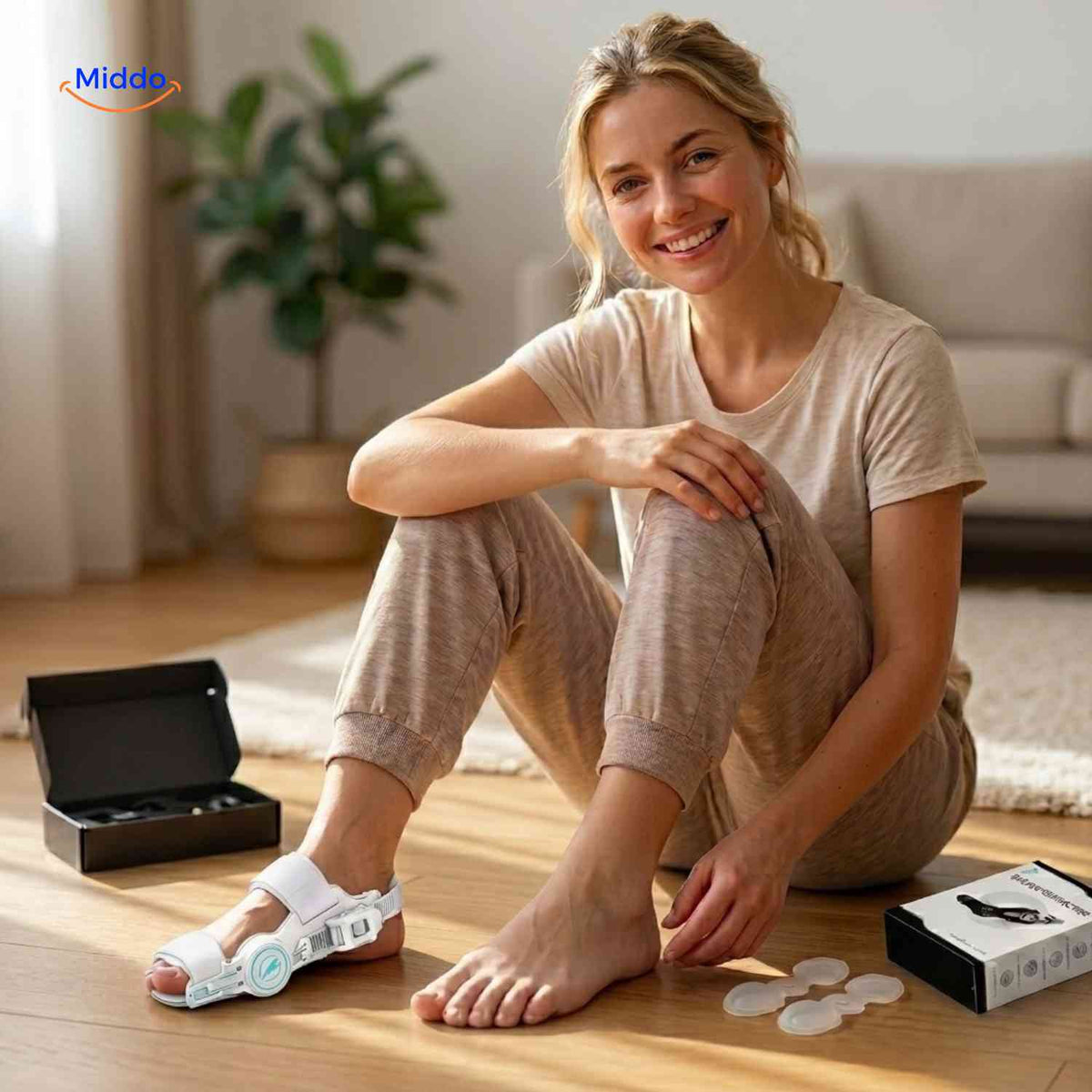 ToeRelief bunion brace with silicone toe separator
