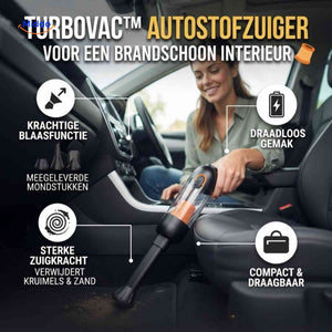 Dirty car trunk before cleaning with Turbovac