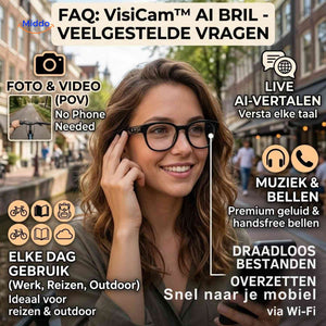 VisiCam AI glasses FAQ for translation, photos, video, and daily use