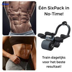 Ab trainer demonstrating six-pack building workout for defined core muscles.