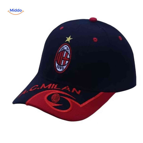 AC Milan football cap with embroidered team logo.