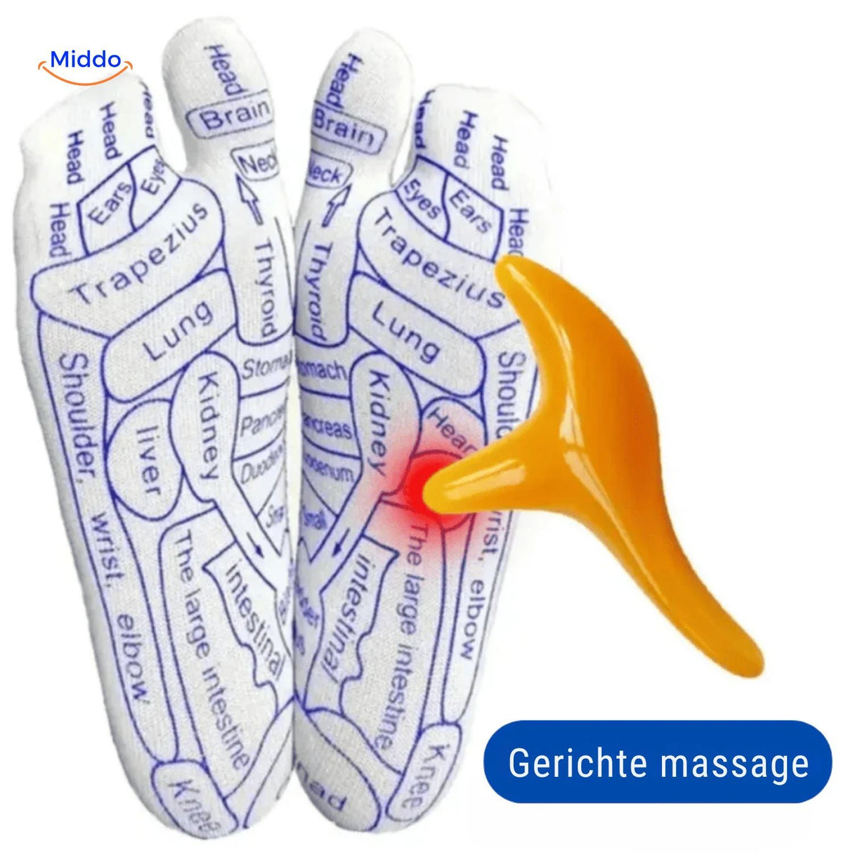 Acupoint socks delivering targeted acupressure massage to foot meridian points.
