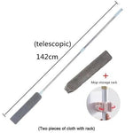 Duster with telescoping pole for adjustable reach and easy extension.