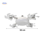 AeroGlow 50cm LED fan lamp with ventilator blades for residential home use.