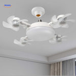 AeroGlow fan light showing simple E27 installation setup with multiple mini fan blades.