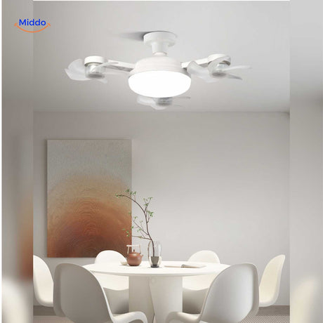 AeroGlow design ceiling fan lamp perfect for dining room ambiance and airflow.