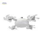 AeroGlow five-blade fan lamp with E27 connection and integrated LED lighting.