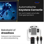 Air X1 automatic keystone correction for perfect image alignment on any surface.