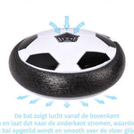 Hovering indoor soccer ball ready for interactive play indoors