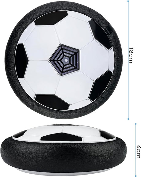 Indoor soccer ball shown with size and dimension reference