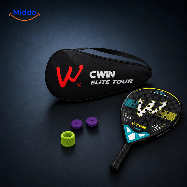 ApexTour racket set with protective bag, two overgrips and one wrist sweatband