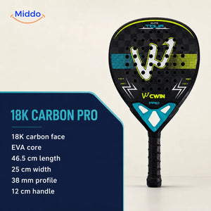 ApexTour 18K carbon racket dimensions, EVA core and 38 mm profile