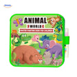 Reusable water coloring book with jungle and forest animals for kids.