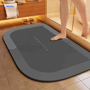 Rectangle bath mat reversed showing durable non-slip underside.