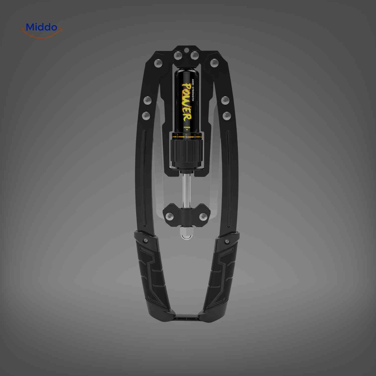 Black variant of professional arm trainer for strength training.