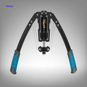 Arm trainer with blue handles offering excellent grip comfort.
