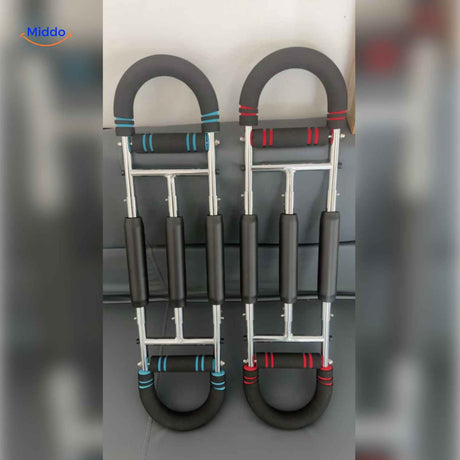 Duo arm trainer set with comfort foam grips for paired workouts.