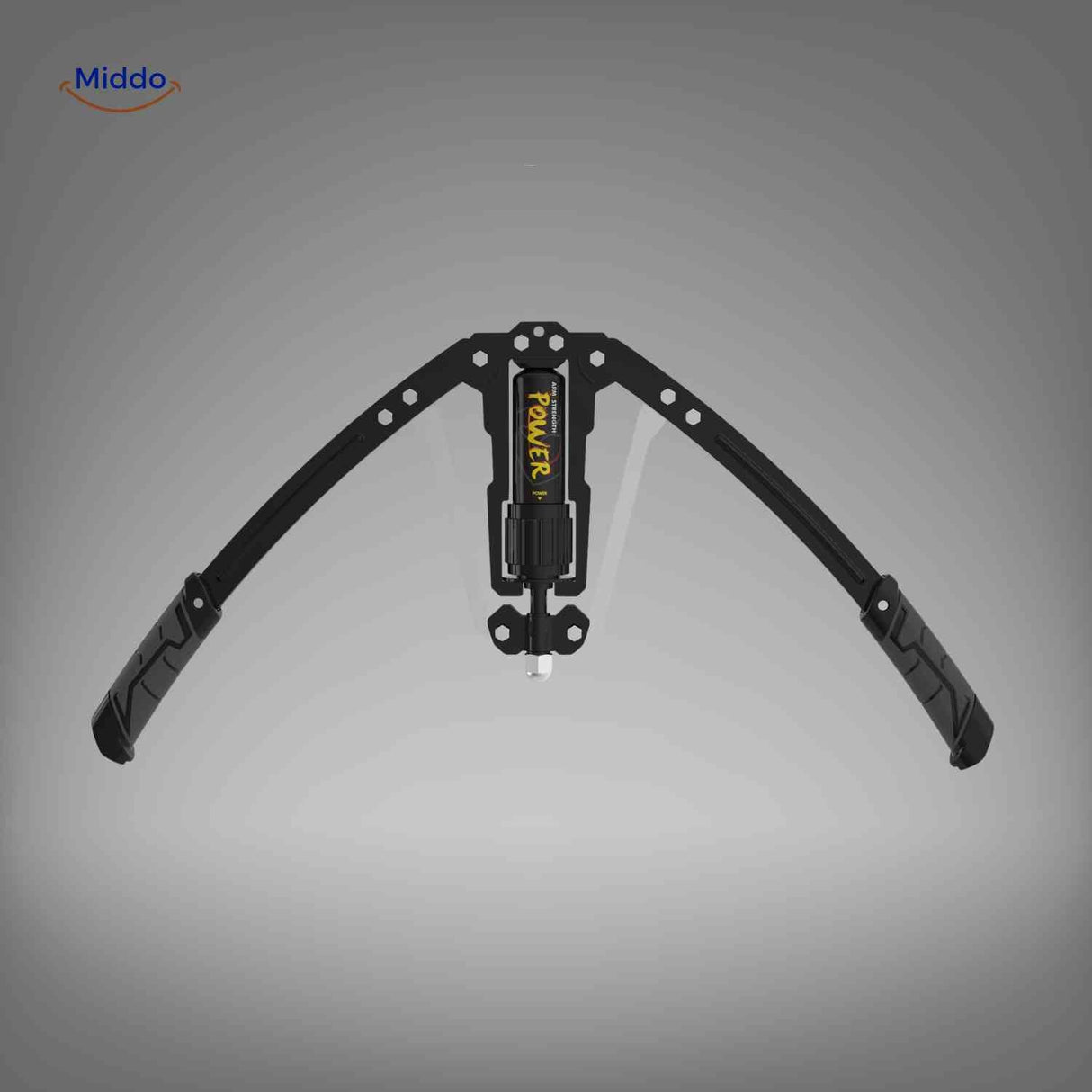 Arm trainer shown fully expanded and ready for use.