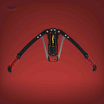 Red handle arm trainer featuring built-in repetition counter.