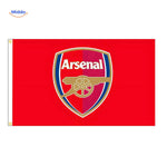 Arsenal football club flag for supporters featuring the London club logo.