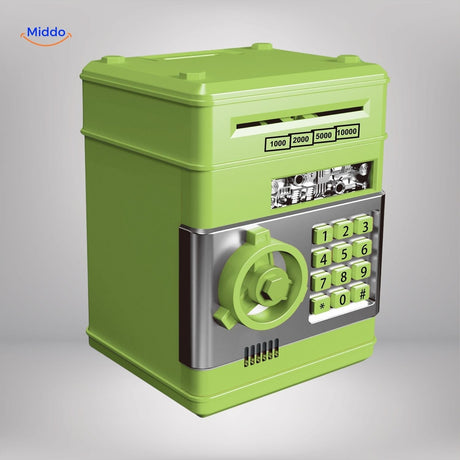 ATM savings machine with password reset capability and PIN card entry function.
