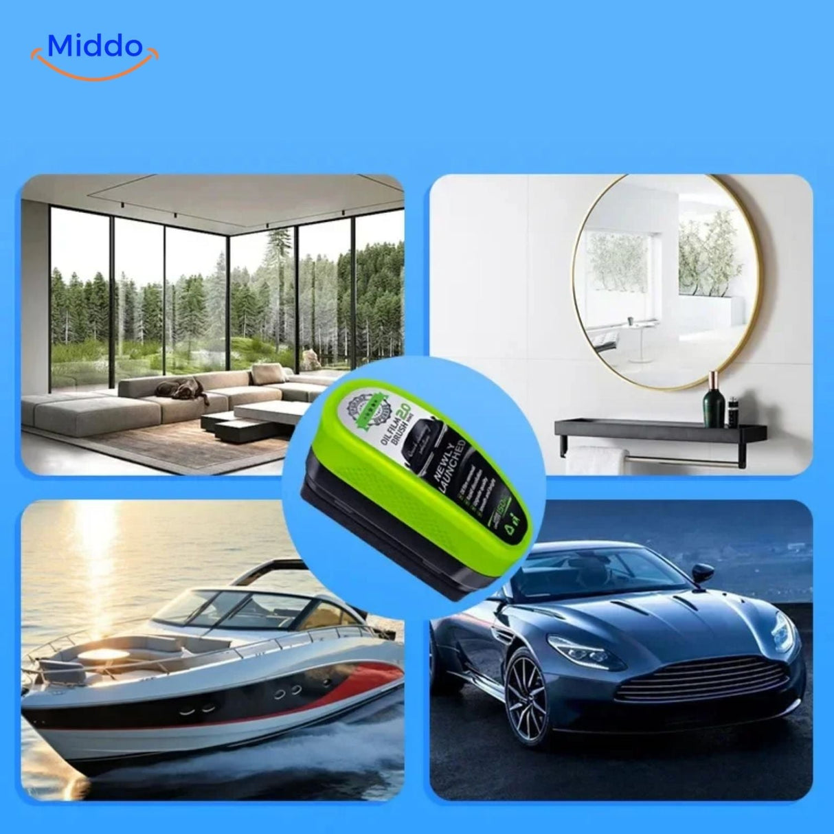 ClearView car glass cleaning solution for streak-free results and improved safe driving.