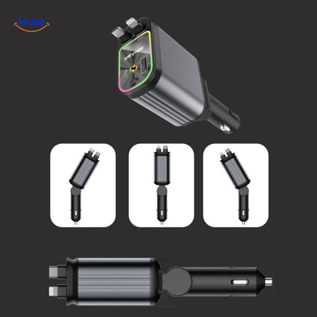 AutoCharge 120W triangular charging ports with rotating functionality