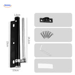 Professional black hydraulic door closer for safe, automatic door closure.