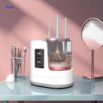 Automatic brush cleaner designed for quick daily makeup brush cleaning and maintenance.