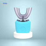 Automatic U-shaped sonic electric toothbrush available in vibrant blue color.