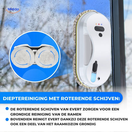 Versatile window robot cleaning various glass and surface types effectively.