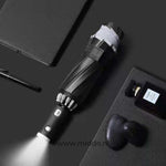 OnePlu automatic windproof umbrella in black with reflective edge and built-in lighting.