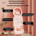 Baby bathing chair safety features and design benefits highlighted in detailed product overview.
