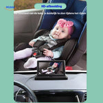 HD-quality baby car camera displaying clear backseat monitoring.