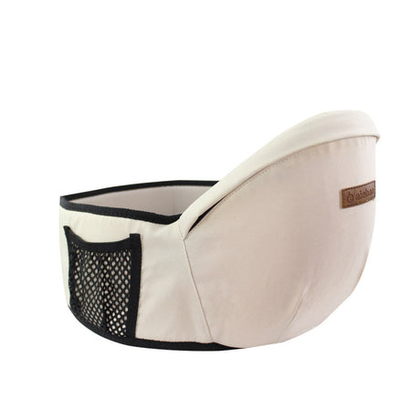 SnuggleSeat baby hip carrier in cream white color with clean product photography.