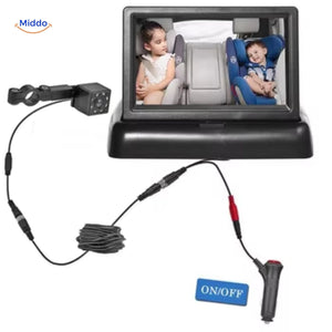 Baby monitoring camera and display with easy-to-use operation and controls.
