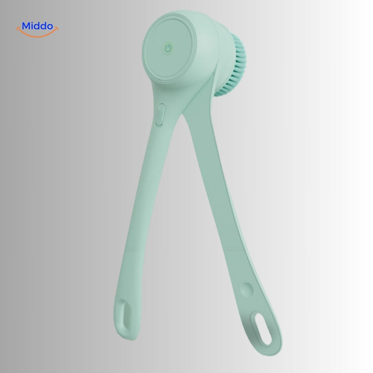 ReachEase back brush with extended ergonomic handle and stylish design.