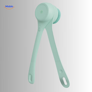 ReachEase back brush with extended ergonomic handle and stylish design.