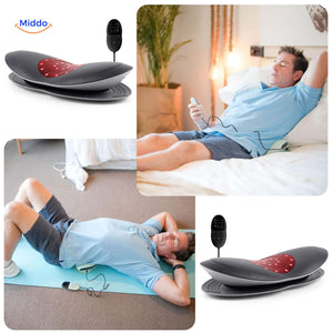 Home back massager designed for relaxation and lower back pain relief therapy.