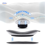 Back massager with 26-degree traction function for spinal alignment support.