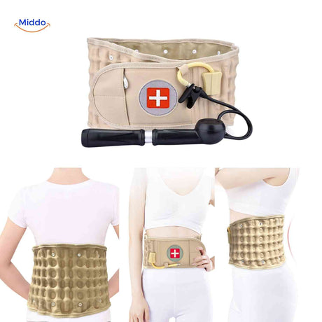 Back support belt size comparison showing 20cm and 13cm height options.