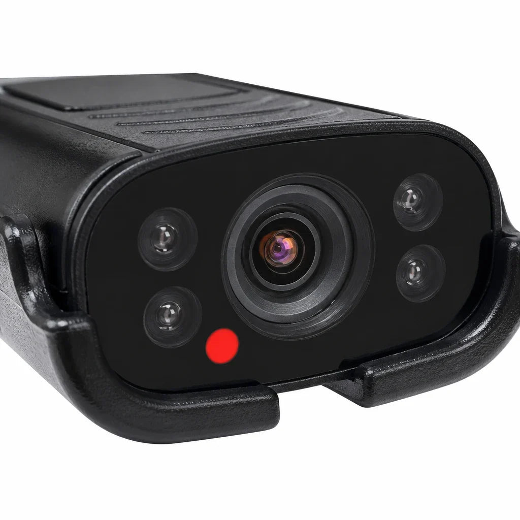 High-resolution close-up view of the backup camera lens and sensor for superior image clarity.