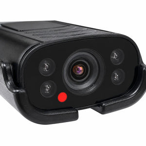 High-resolution close-up view of the backup camera lens and sensor for superior image clarity.